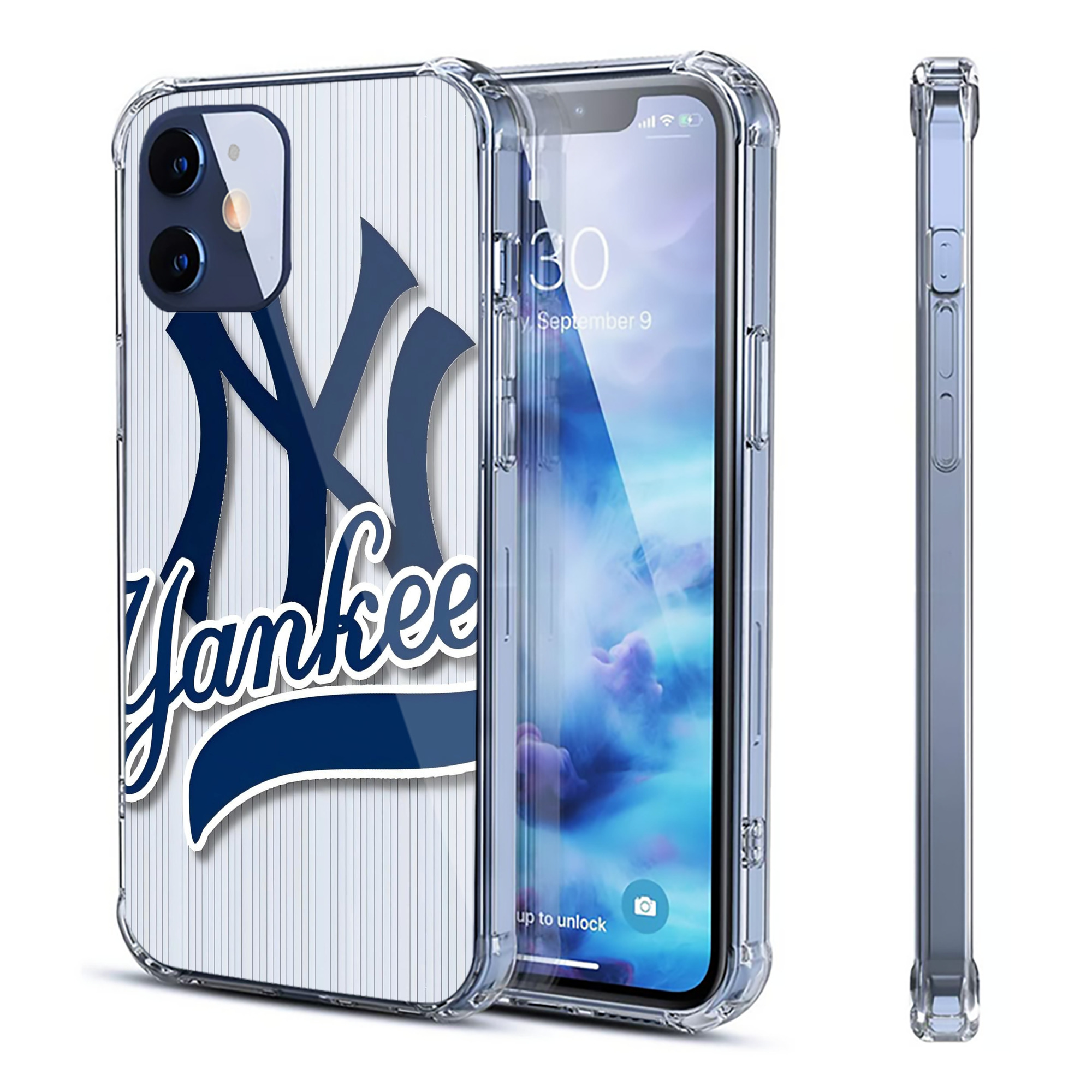 New York Yankees 151 Clear IPhone 12 Case – Soft TPU With UV Print – Enhanced Drop Protection, Precise Fit, Anti-Fingerprint, Customizable Design, Scratch-Resistant, Yellow-Resistant